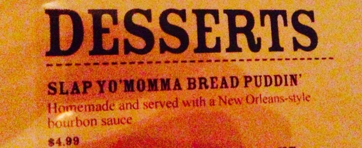 Memphis Dessert Menu