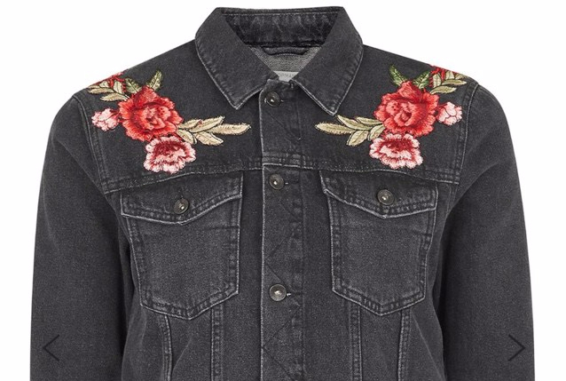 Embroidered denim jacket